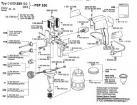 Bosch 0 603 260 142 PSP 250 spray gun 220 V / GB Spare Parts PSP250